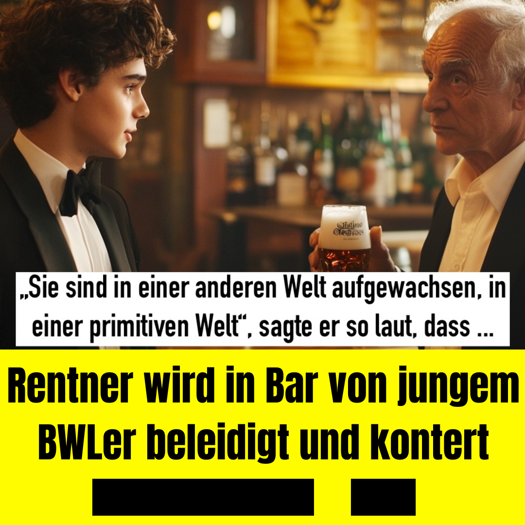 Rentner wird in Bar von jungem BWLer beleidigt und kontert