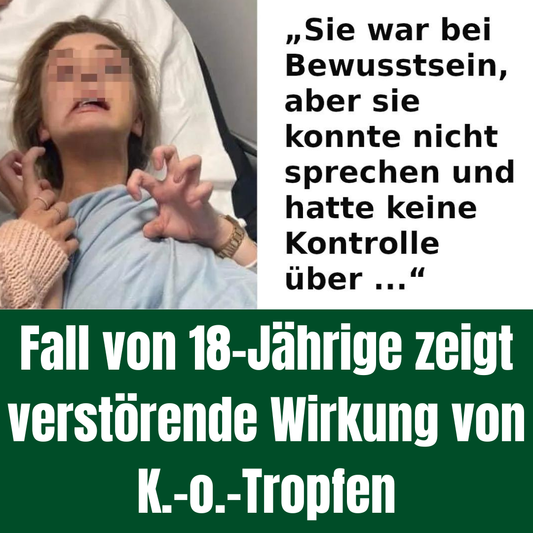 Verstörendes Bild zeigt Wirkung von K.-o.-Tropfen