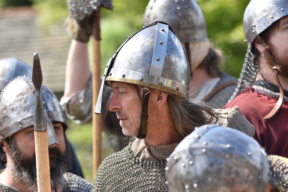 Soldaten im Mittelalter.