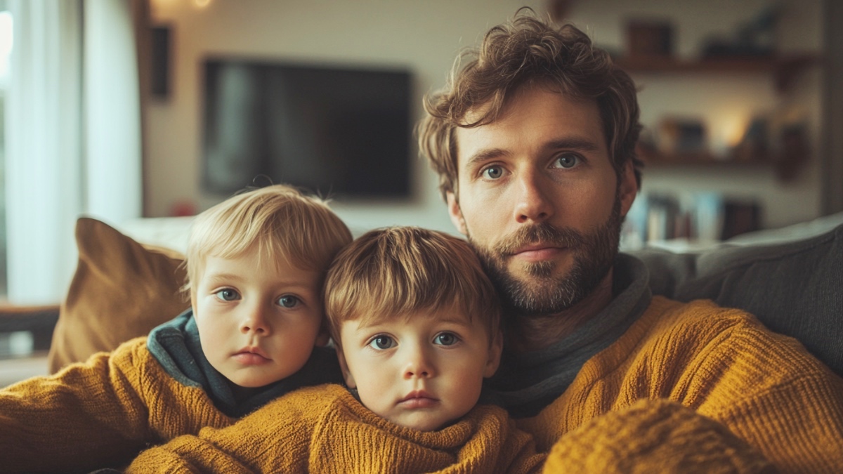 Eine Familie mit Kindern. (KI-generiert)