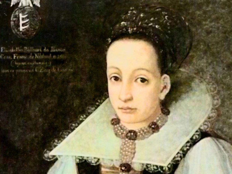 Ein mittelalterliches Gemälde einer jungen Frau