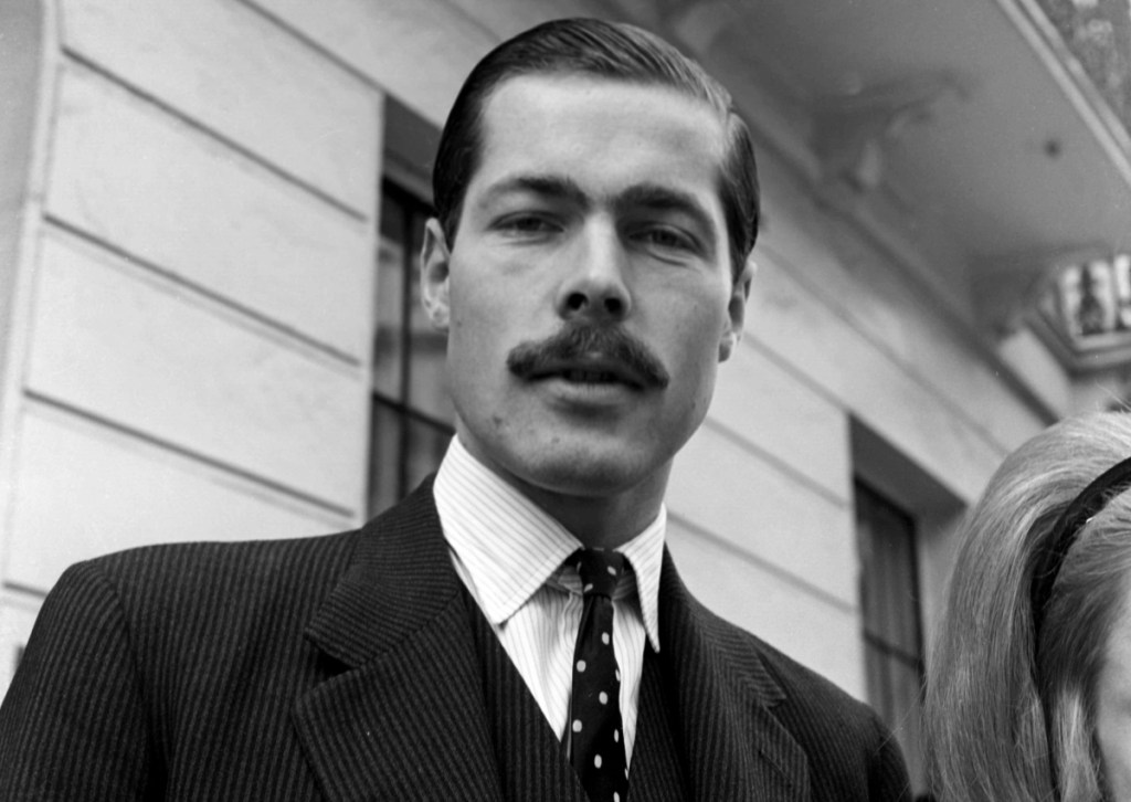 Ein Schwarzweiß-Foto von Lord Lucan