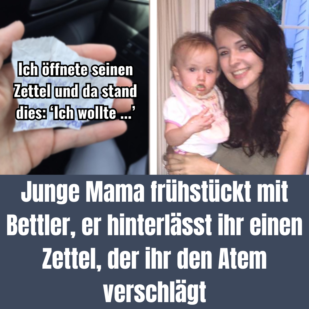 Junge Mama frühstückt mit Bettler, rettet sein Leben